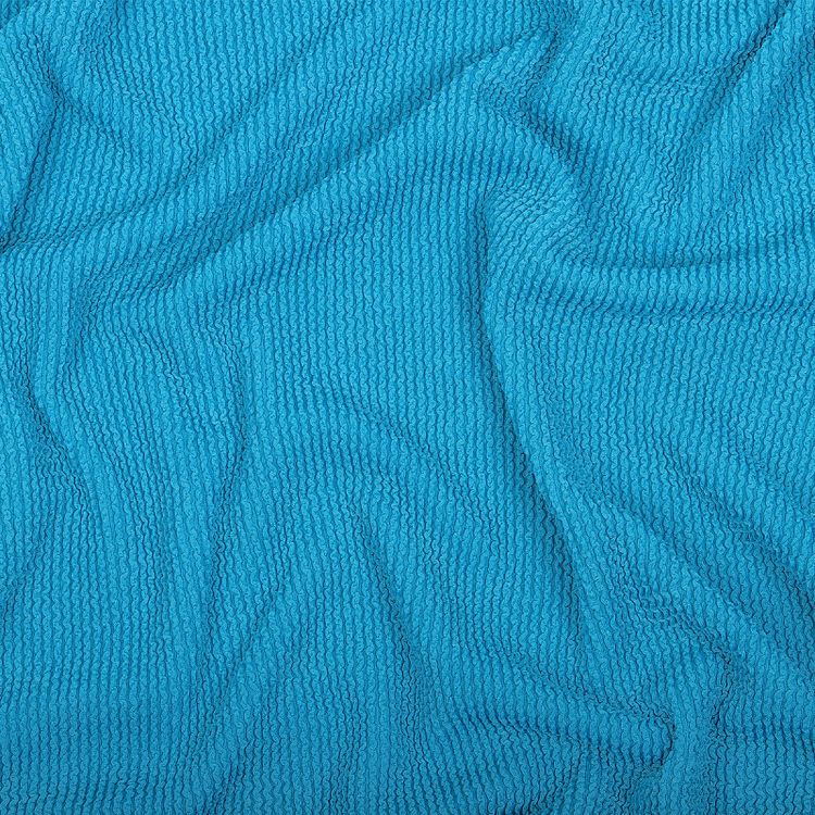 Ткань трикотажная Бифлекс жатка, 3 м, ширина 80 см, 490 г/м², цвет: 17 синий, TBY — картинка 4