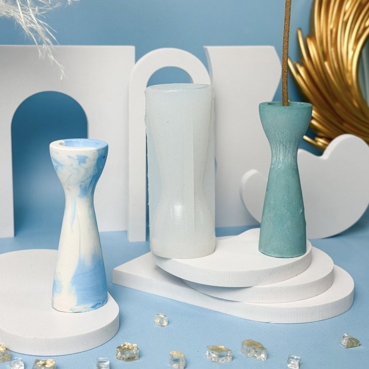 Силиконовый молд - Подсвечник №2, d4,4x10см, 1 шт. — картинка 5