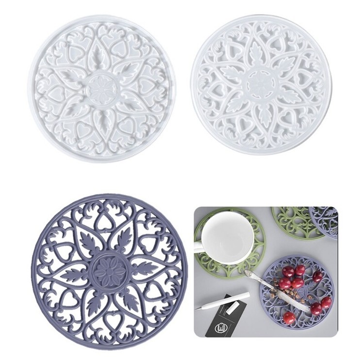 Силиконовый молд - Резной круг №3, d 20 см, 1 шт. — картинка 6