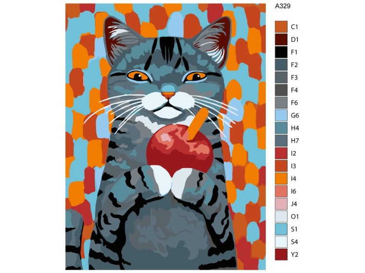 Картина по номерам «Любимое лакомство. Яблоко» — картинка 2