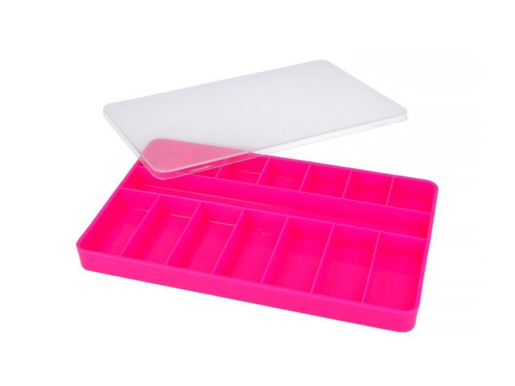 Коробка для мелочей №1 одноярусная Trivol, цвет: малиновый — картинка 3