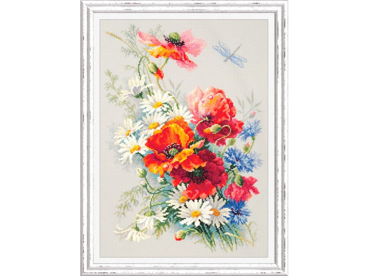 Набор для вышивания «Маки и ромашки» — картинка 2