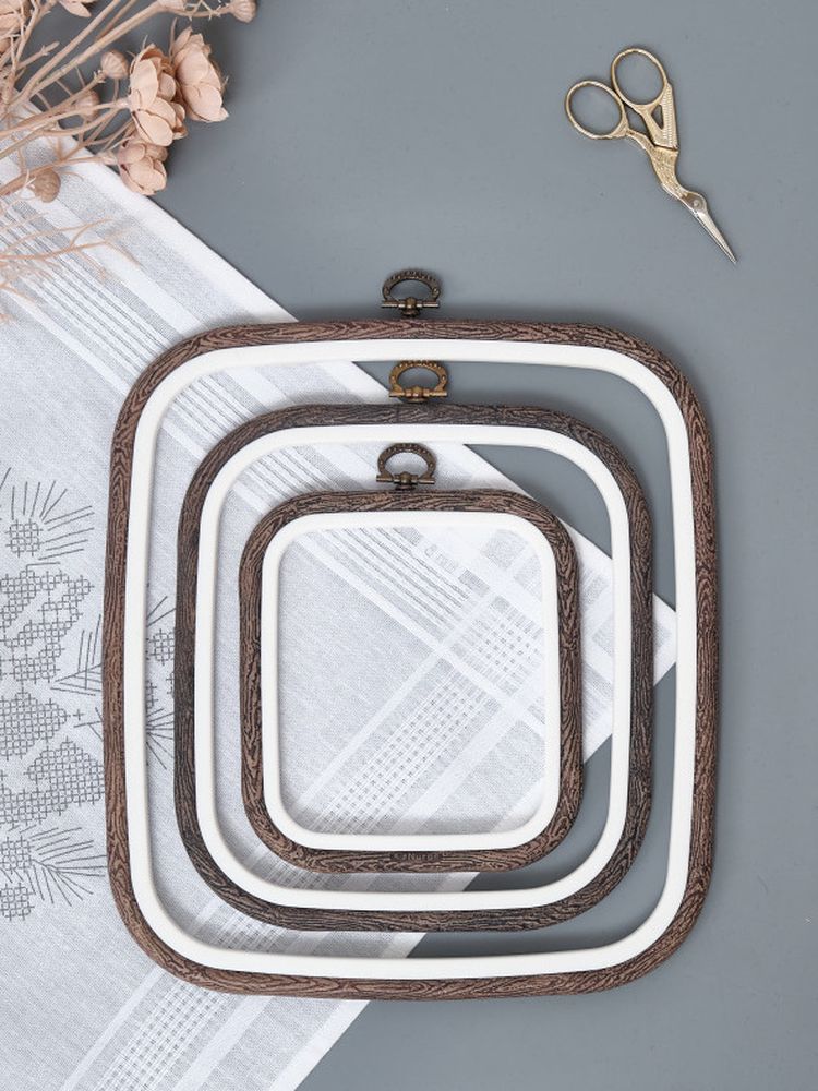 Пяльцы-рамка каучуковые 12,5х14,5 см, высота 10 мм, цвет: коричневый, Nurge — картинка 3