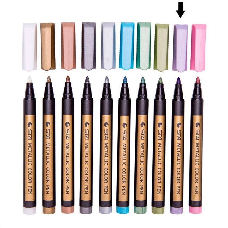 Металлизированный маркер для создания эффектов, 1 шт., цвет: фиолетовый (Purple) — картинка 2