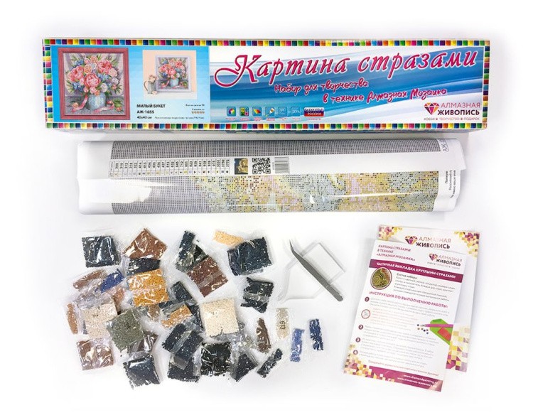 Алмазная вышивка «Милый букет» — картинка 3