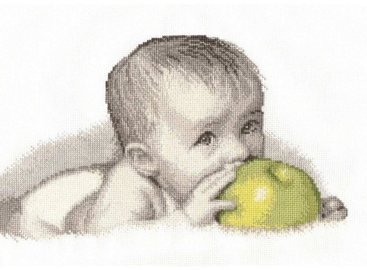 Набор для вышивания «Малыш с яблоком»