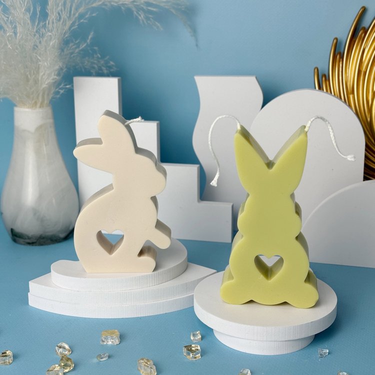 Силиконовый молд - Свеча зайчик №1, 13,5x7,5см, 1 шт. — картинка 4