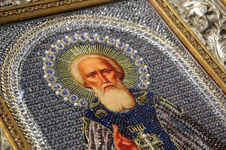 Вышивка Образа в каменьях «Сергий Радонежский» — картинка 5