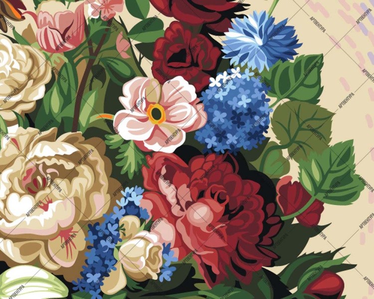 Картина по номерам «Букет «Цветочное изобилие» — картинка 2