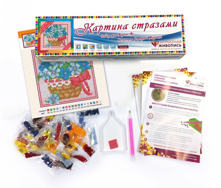 Алмазная вышивка «Незабудки» — картинка 3