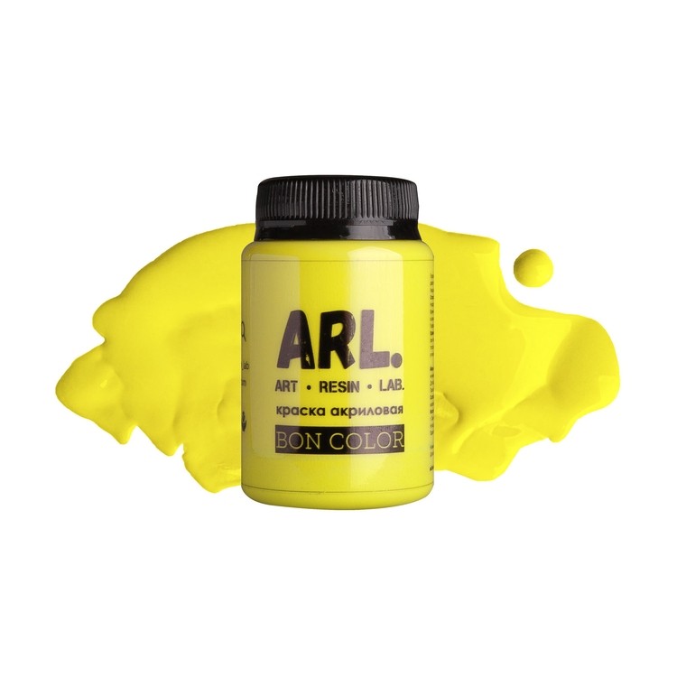 Краска акриловая ARL BON COLOR Банановый 100 мл, Art Resin LAB