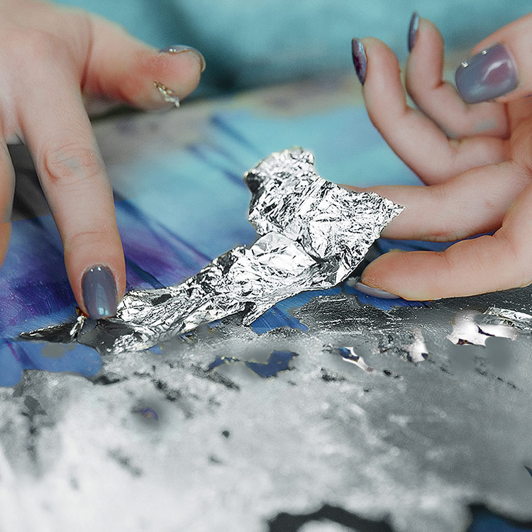 Картина по номерам с поталью платина «Благородный белый конь» — картинка 3