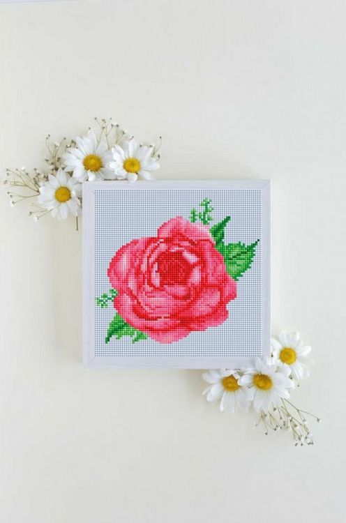 Алмазная вышивка «Бархатная роза» — картинка 6