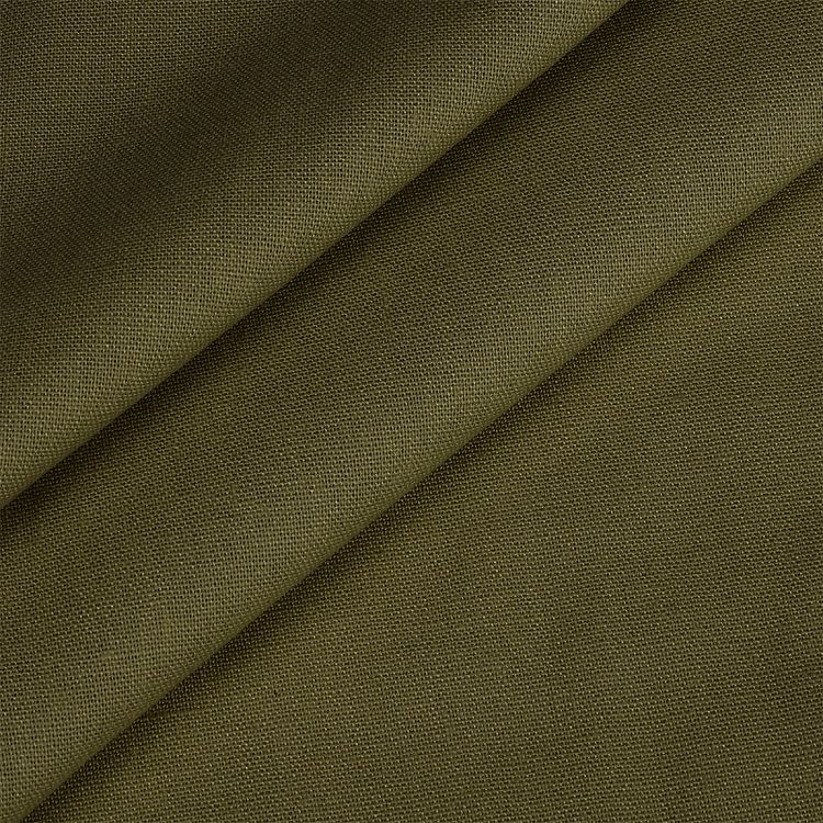 Ткань льняная, 1 м x 140 см, 200 г/м², цвет: оливка, TBY — картинка 3