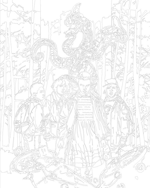 Картина по номерам «Очень странные дела ОСД: Демогоргон арт» — картинка 3