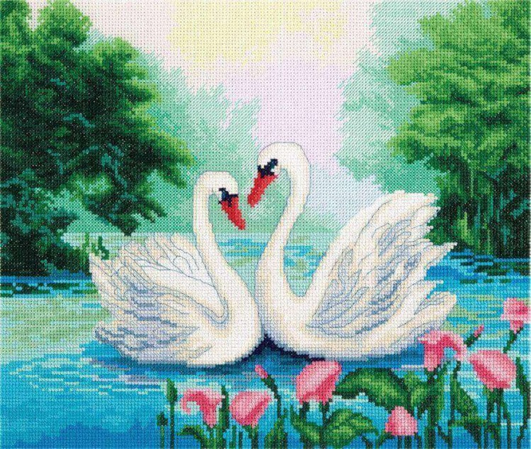 Набор для вышивания «Пара лебедей»
