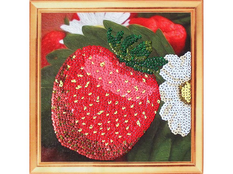 Мозаика из пайеток «Клубника» — картинка 3