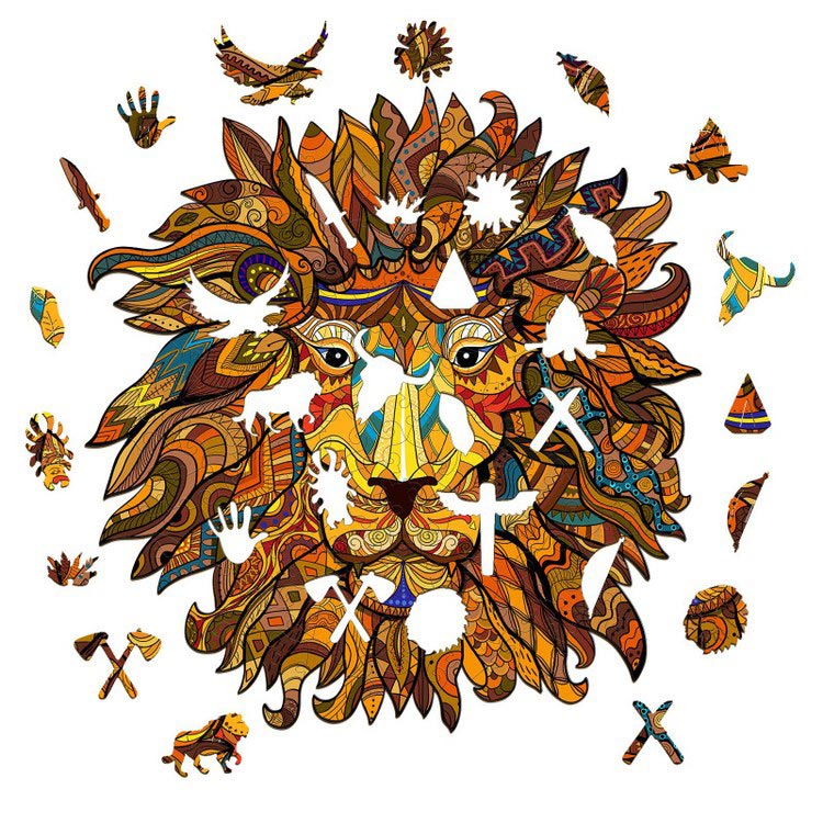 Деревянные пазлы «Царь Зверей M», Woodbests — картинка 2