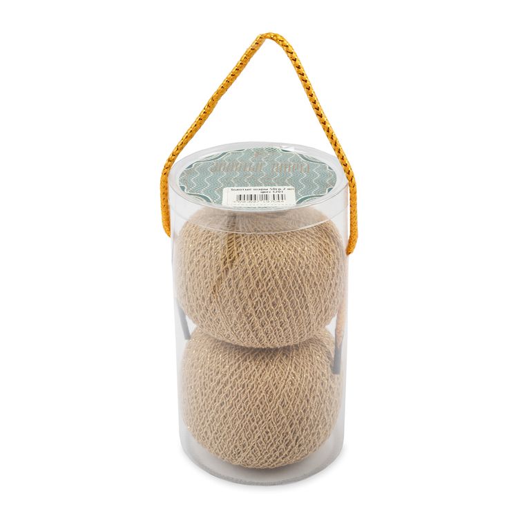 Пряжа ПНК им.Кирова Золотые шары (3201), светло-бежевый, 2 шт. по 50 г — картинка 2