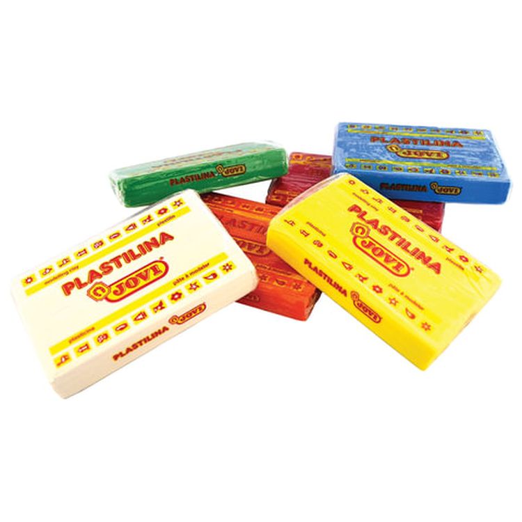 Пластилин JOVI (Испания), набор, 6 цветов, 300 г, 3 формочки, 3 стека, клеенка — картинка 5