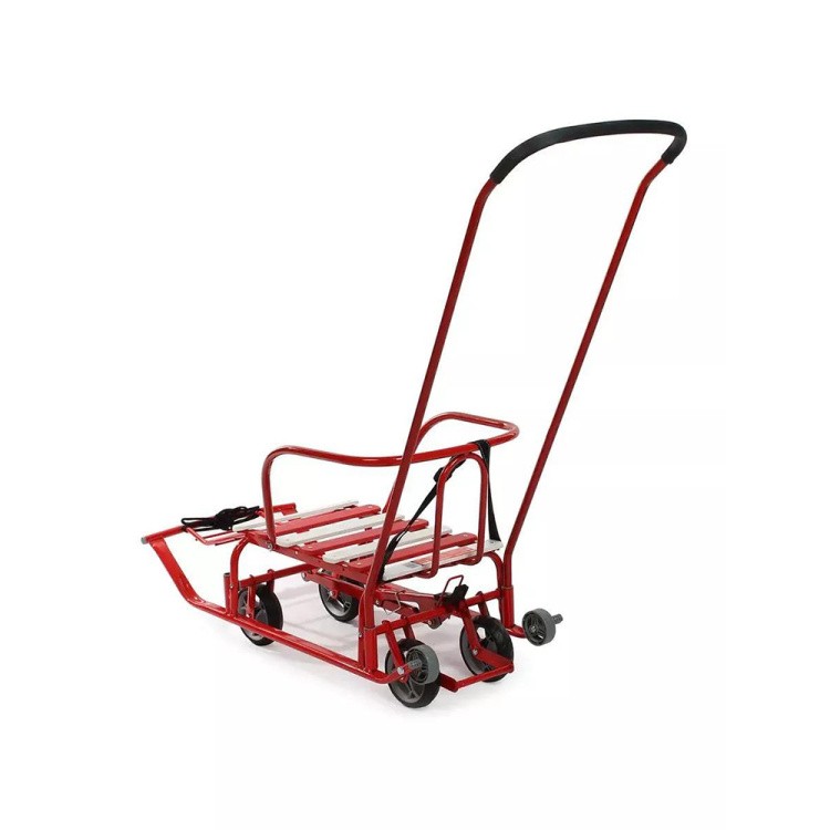 Санки детские с колесами зимние Тимка 5, алый — картинка 6