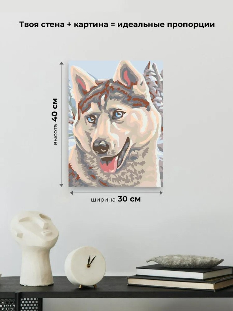 Картина по номерам «Хаски» — картинка 3