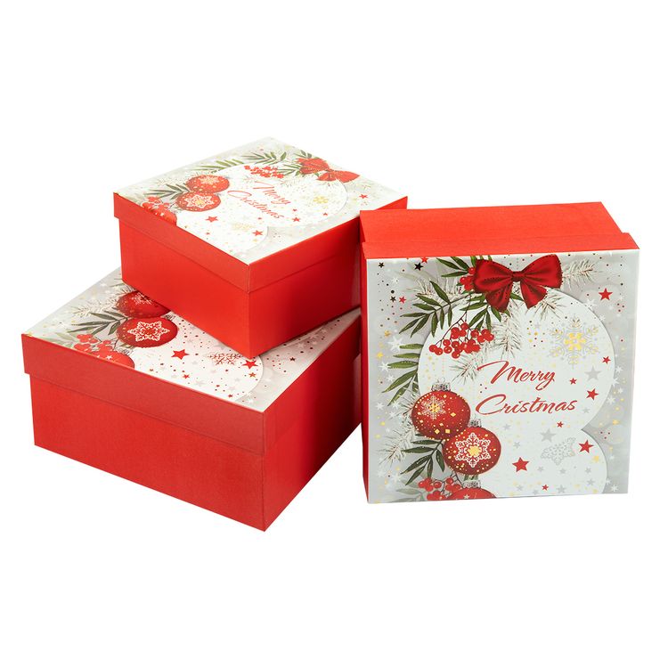 Набор подарочных коробок, форма: квадрат, 3 шт., Stilerra — картинка 2