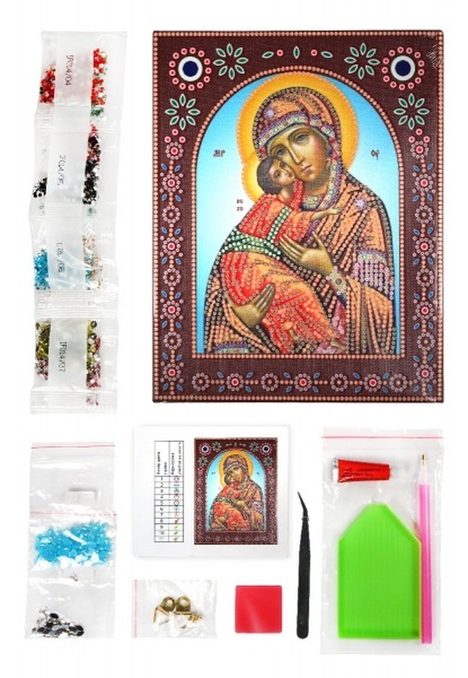 Алмазная вышивка 5D «Пресвятая Богородица Владимирская» — картинка 2