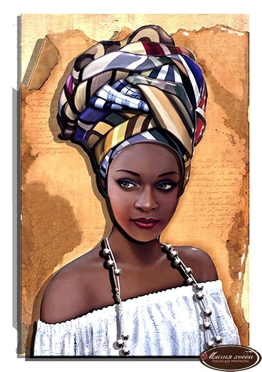 Набор папертоль «Африканка 2» 28x20 см — картинка 2