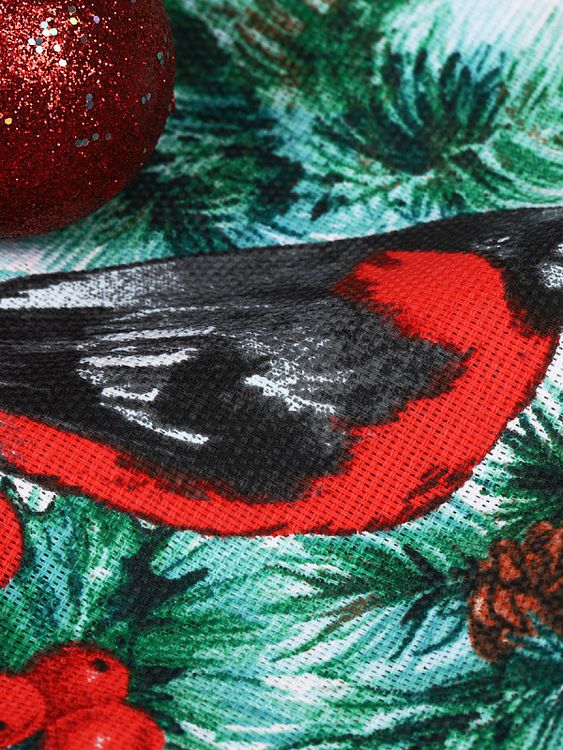 Ткань Рогожка, 5 м x 150 см, 165 г/м², цвет: новогодний принт, IDEAL — картинка 5