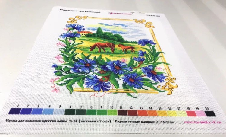 Набор для вышивания «Родные просторы. Васильки» — картинка 6