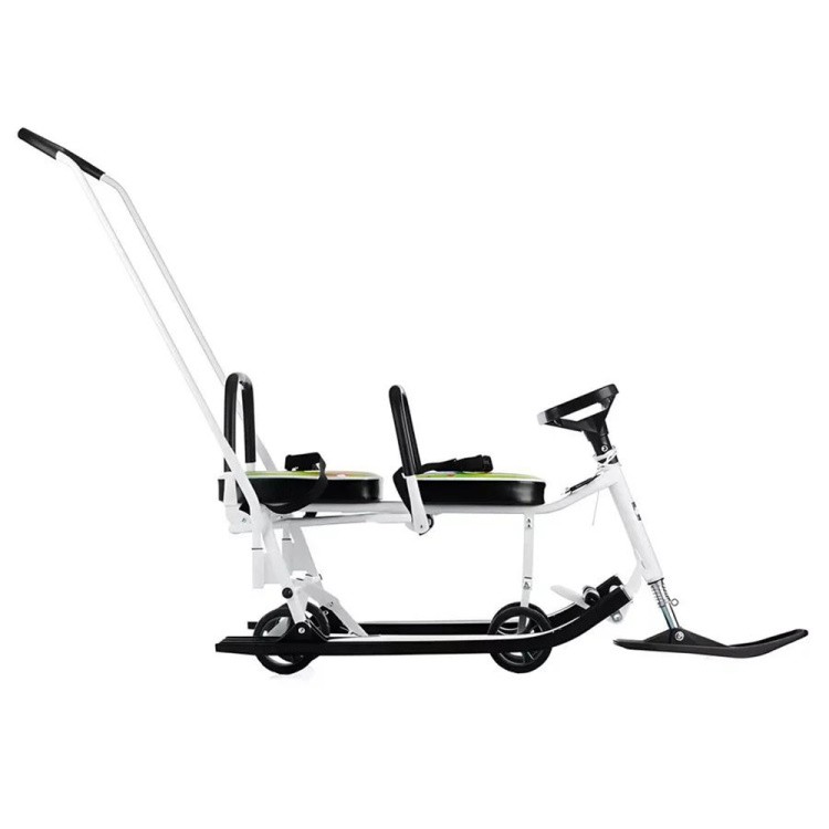 Снегокат детский 507 TWINS BABY Wheel со спинкой для двоих — картинка 11