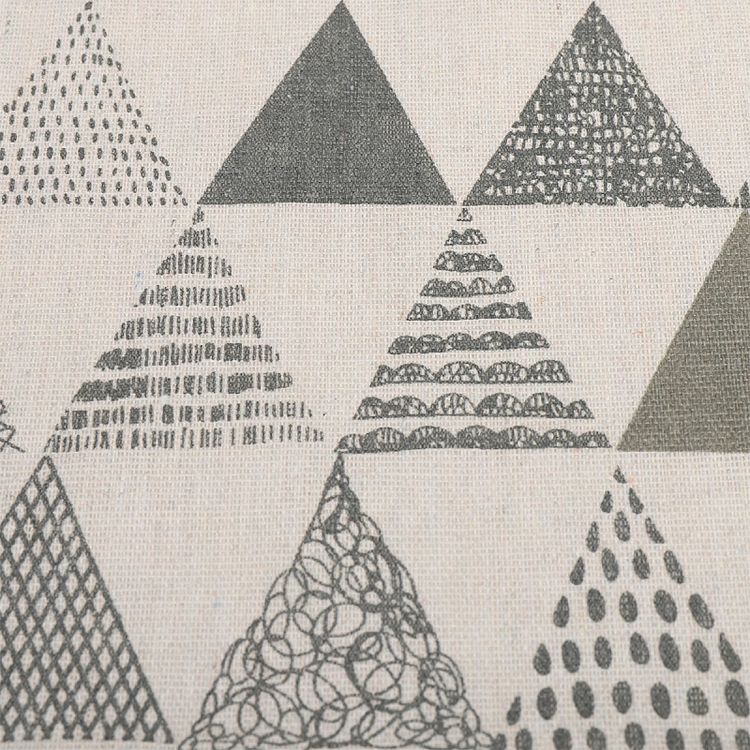 Ткань льняная, 1 м x 150 см, 140 г/м², цвет: молочный, геометрический принт, TBY — картинка 4