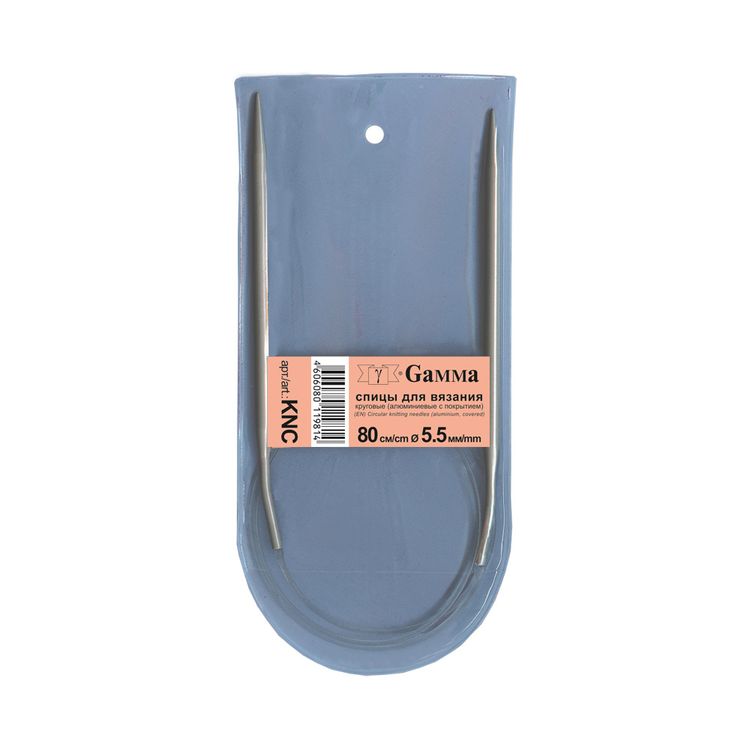 Спицы круговые 80 см, металл, d 5.5 мм, Gamma — картинка 2