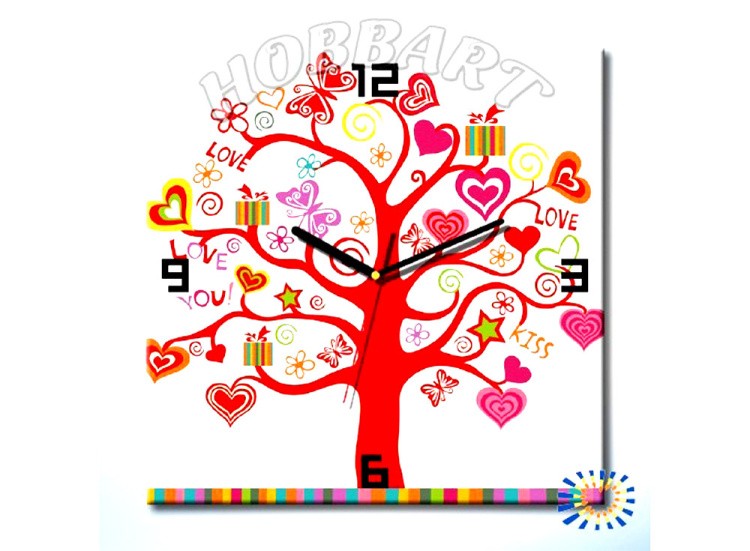 Раскраска-часы «Дерево любви»