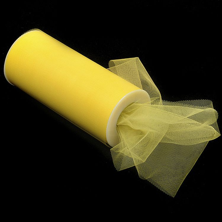 Фатин средней жесткости в шпульках, 22,86 м x 15 см, 11 г/м², цвет: желтый, TBY