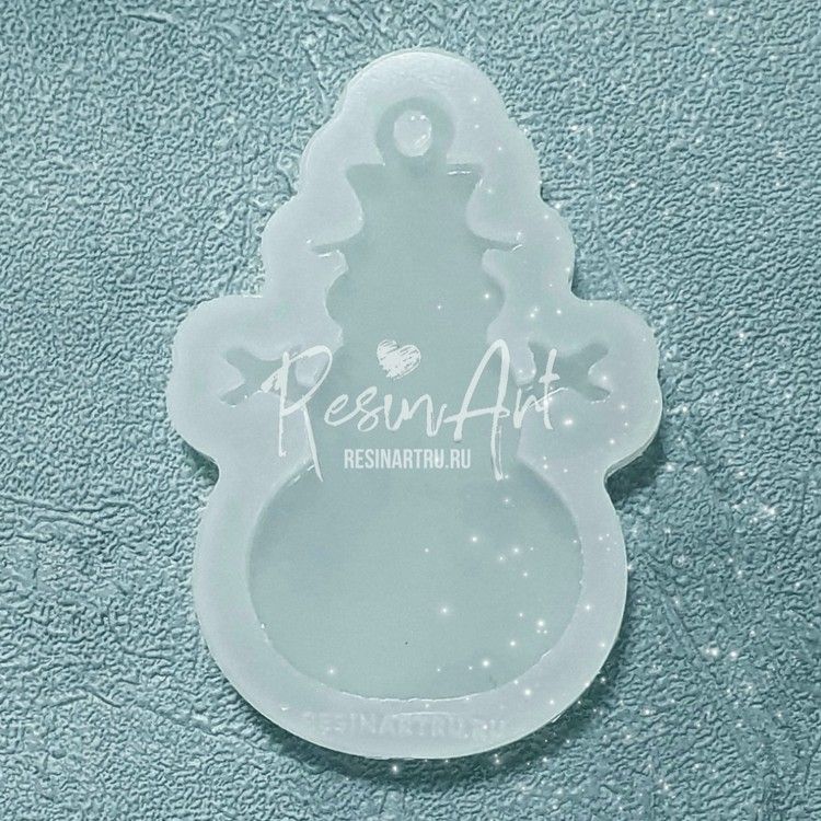 Елочная игрушка Снеговичок - Силиконовый молд, ResinArt — картинка 2