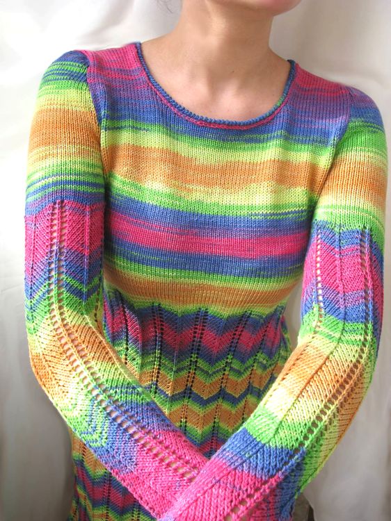 Пряжа ALIZE Bahar Batik Design (6789), оранжево-розовый, 5 шт. по 100 г — картинка 2