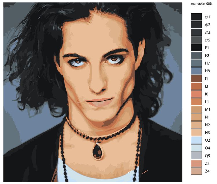 Картина по номерам «Группа Maneskin Манескин: Дамиано Давид 2» — картинка 2