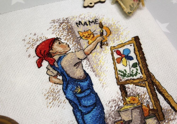 Набор для вышивания «Мальчик-художник» — картинка 3