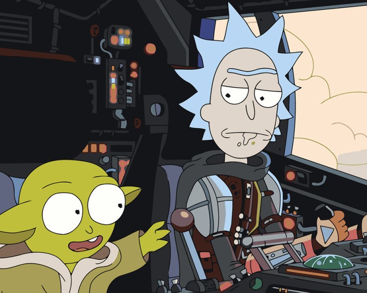 Картина по номерам «Рик и Морти Rick and Morty: Йода 40x50»