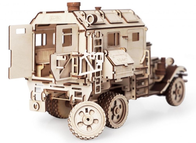 Конструктор из дерева «Грузовик Полуторка Фургон», Армия России — картинка 2