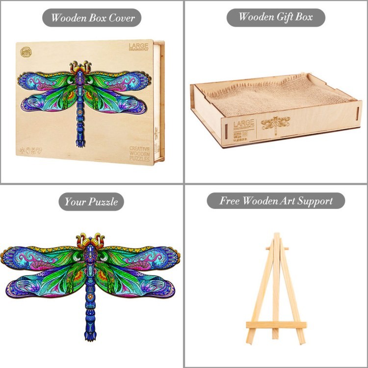 Деревянные пазлы «Стремительная Стрекоза XL», Woodbests — картинка 6