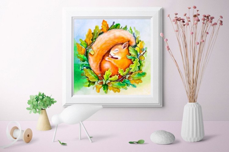 Алмазная вышивка «Бельчонок» — картинка 6