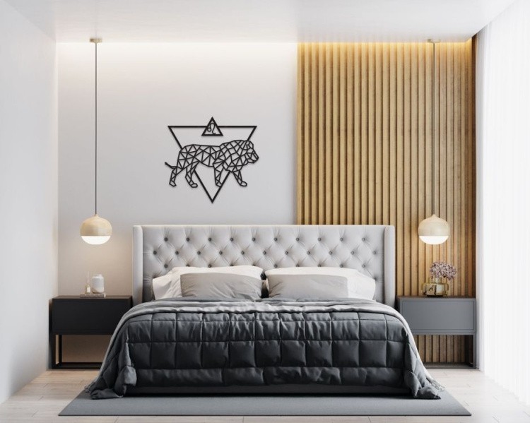 Деревянный интерьерный пазл, панно «Лев», EWA Design — картинка 4