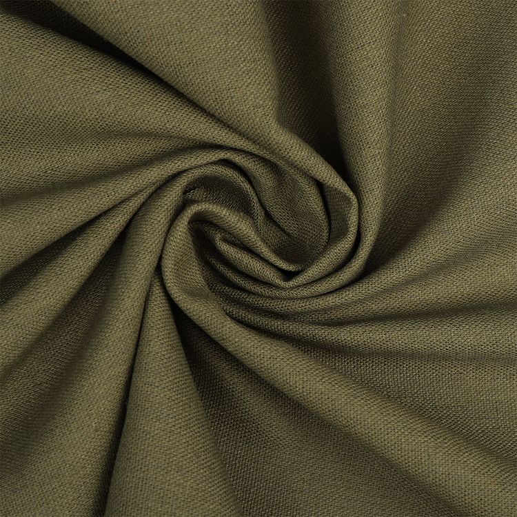 Ткань льняная, 10 м x 140 см, 185 г/м², цвет: оливковый, TBY