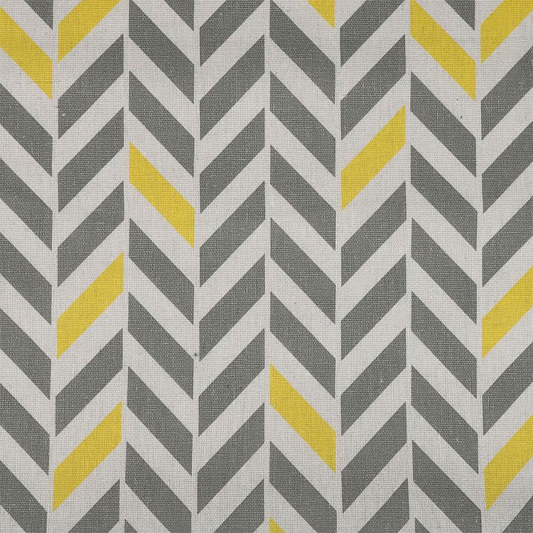 Ткань льняная, 1 м x 150 см, 140 г/м², цвет: серый, геометрический принт, TBY — картинка 4