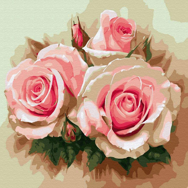 Картина по номерам «Розовое трио»