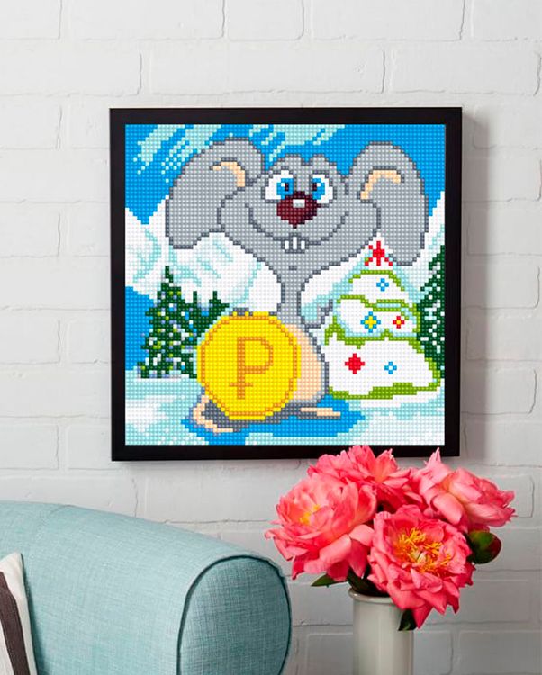 Алмазная вышивка «Денежная мышь» — картинка 2