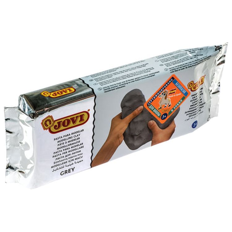 Паста (масса) для моделирования и лепки JOVI, отвердевающая, 1000 г, серая — картинка 3